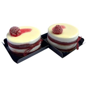 Mini tarta queso frambuesa y chocolate blanco