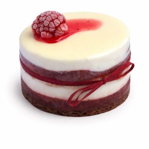Mini tarta queso frambuesa y chocolate blanco